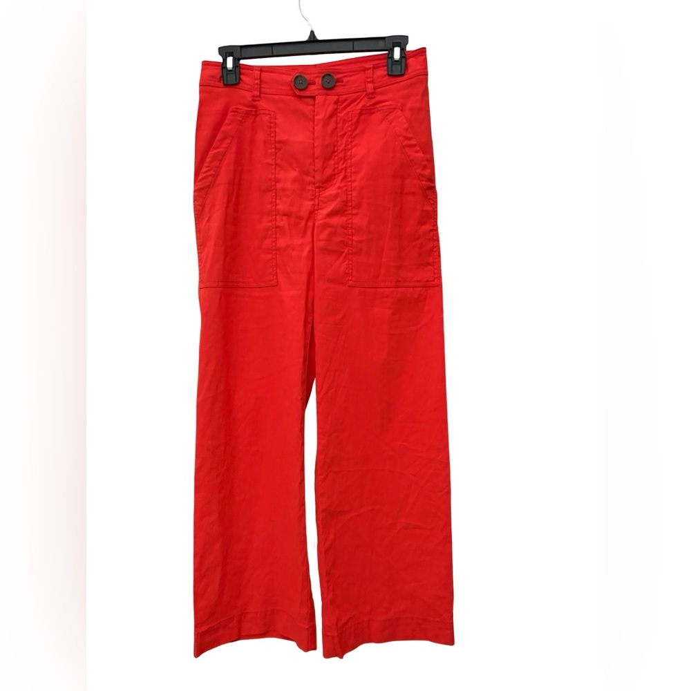 Anthropologie Wide-Leg Pants in Bright Red
